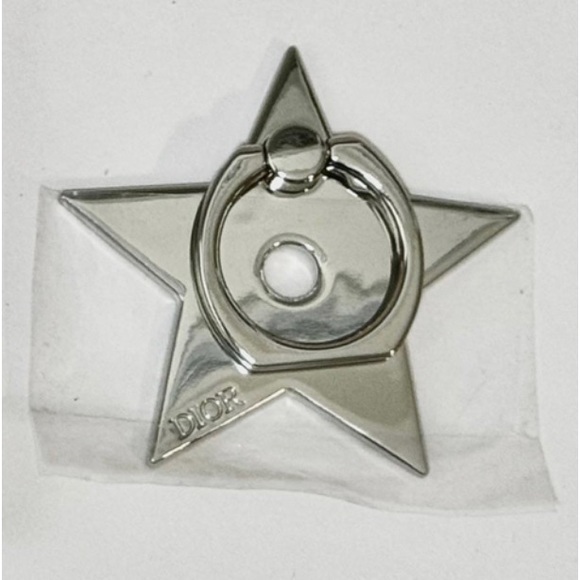 DIOR 🥳HP🥳 Star Phone Ring Pop Socket Silver Tone Metal - Picture 6 of 6